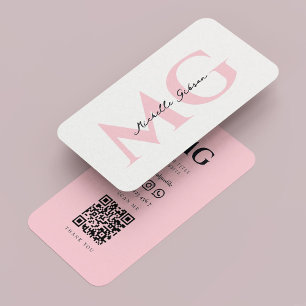 Carte De Visite Lashes Artiste maquillage Nail Tech Pastel rose