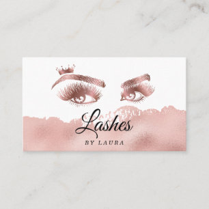 Carte De Visite Lashes avec l'artiste de maquillage de la Couronne