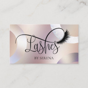 Carte De Visite Lashes Beauty Maqueup Girl Lash Holographic Foil