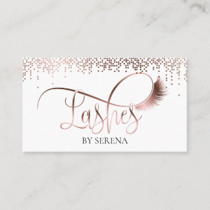 Carte De Visite Lashes Beauty Maquillage Fille Lash Rose Gold Conf