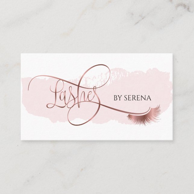 Carte De Visite Lashes Beauty Maquillage Girl Lash Extension Éléga (Devant)