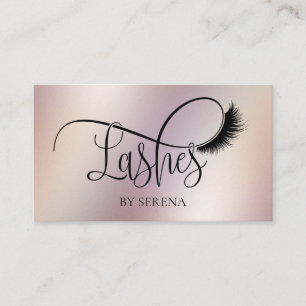 Carte De Visite Lashes Beauty Maquillage Girl Lash Holographic Foi