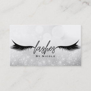 Carte De Visite Lashes Black Eyelashes Extensions maquillage étinc