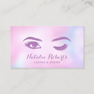Carte De Visite Lashes Bros maquillage Artiste Aquarelle Salon ros