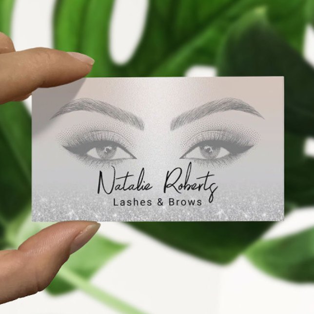 Carte De Visite Lashes & Brosses Microblading Elegant Parties scin (Créateur téléchargé)