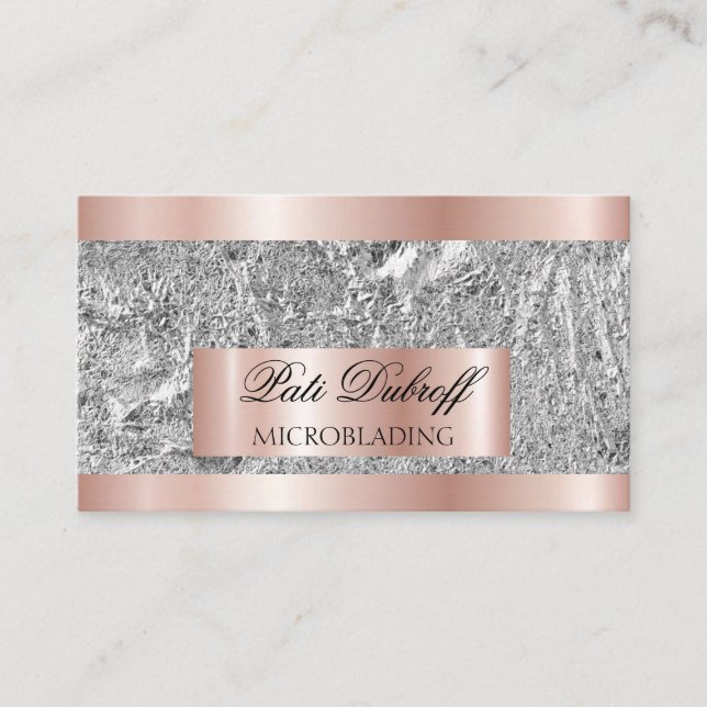 Carte De Visite Lashes & Brosses Microblading Parties scintillant  (Devant)