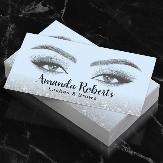 Carte De Visite Lashes & Brosses Microblading Parties scintillant  (Créateur téléchargé)