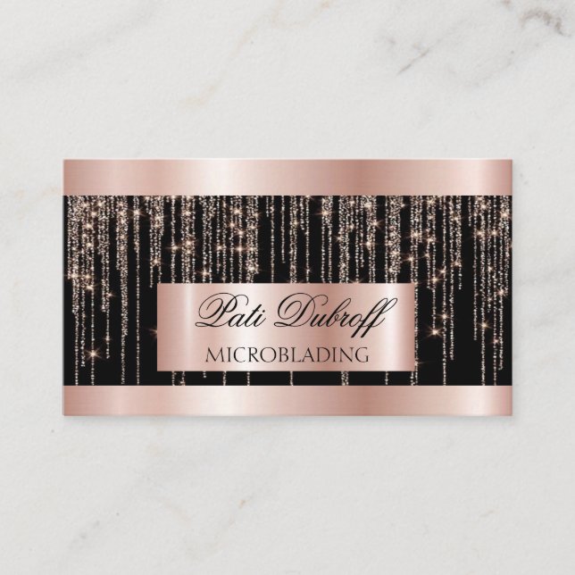 Carte De Visite Lashes & Brosses Microblading Parties scintillant  (Devant)