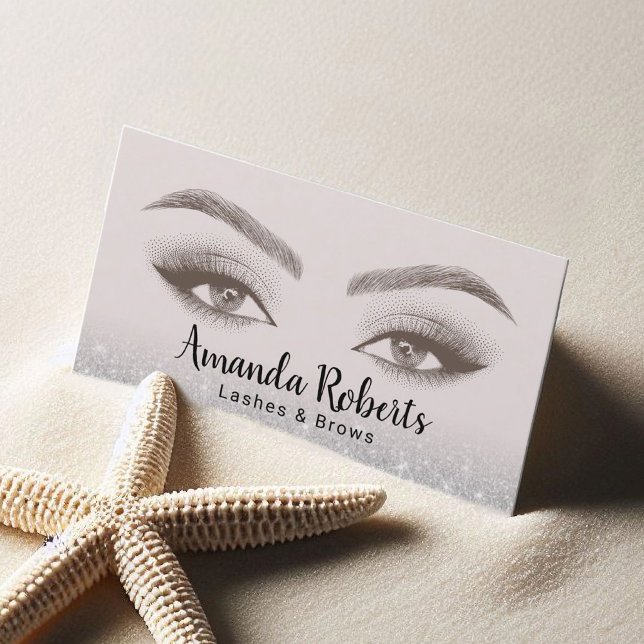 Carte De Visite Lashes & Brosses Microblading Pearl Beauty Salon (Créateur téléchargé)