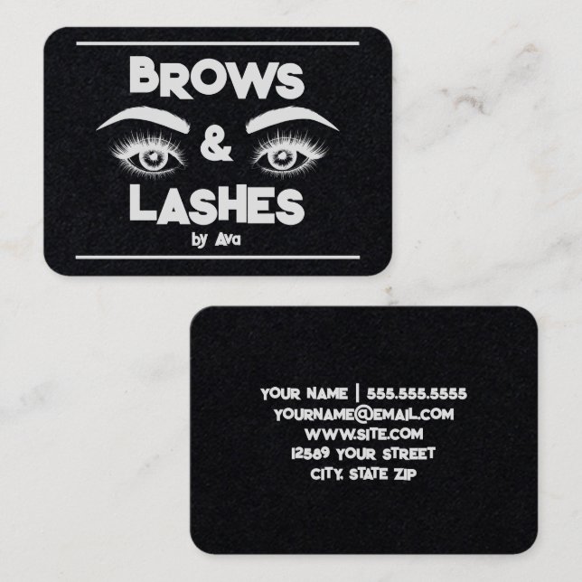 Carte De Visite Lashes Brows (Devant / Derrière)