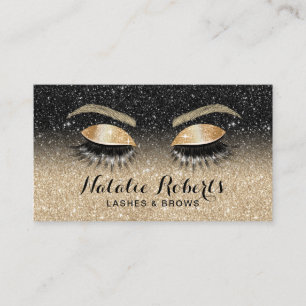 Carte De Visite Lashes Brows Beauté Salon Parties scintillant Noi