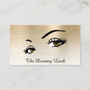 Carte De Visite *~* Lashes Brows Extensions QR Gold Parties scinti
