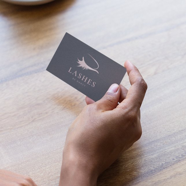 Carte De Visite Lashes Chic Rose Gold (Créateur téléchargé)
