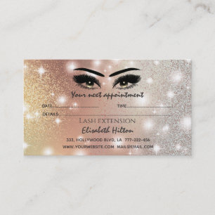 Carte De Visite Lashes Extension Aftercare Instructions luxe