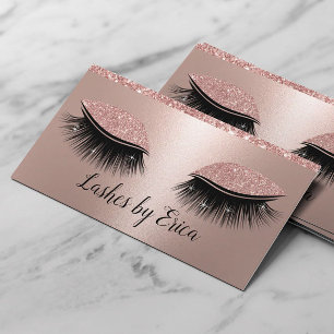 Carte De Visite Lashes Eyelash Eye maquillage Artiste Rose Gold Sa