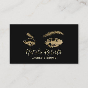 Carte De Visite Lashes Eyelash maquillage Artiste moderne Noir & O
