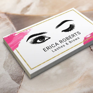 Carte De Visite Lashes Eyelash maquillage Artiste Wink Eye Beauté