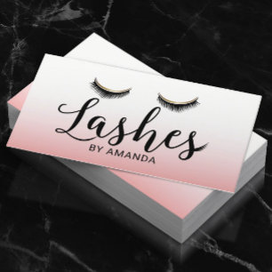 Carte De Visite Lashes Maquillage Artiste Eyelash Extension Blush