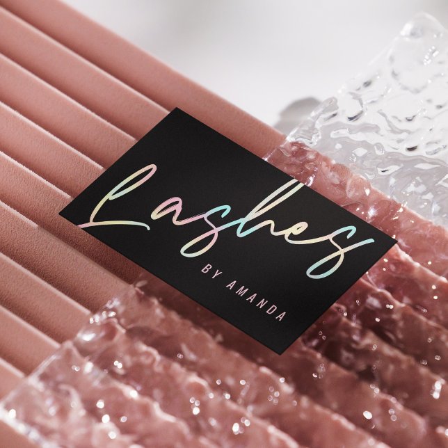 Carte De Visite Lashes Noir Professionnel (Créateur téléchargé)