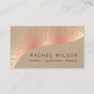 Carte De Visite Lashes Russe kraft rosegold maquillage artiste eye