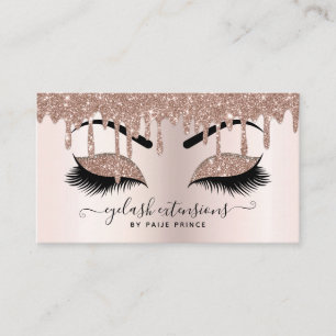 Carte De Visite Lashist de maquillage de Parties scintillant rose