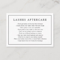 Lashs post-soins minimalistes noirs et blancs