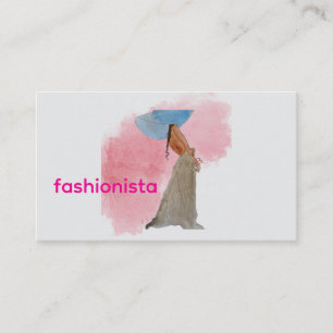 Carte De Visite Latina Fashionista avec Chapeau