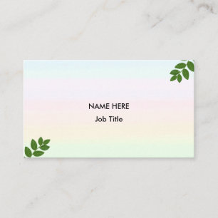 Carte De Visite Laurel Feuilles sur Pastel Colors