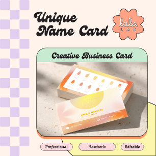 Carte De Visite Lava Yellow Gradient Card pour les Techs et Salons