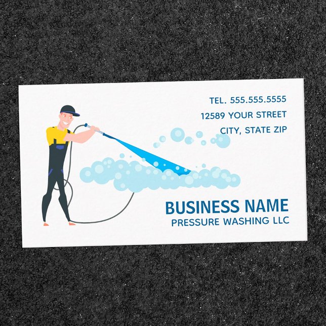 Carte De Visite Lavage de pression (Pressure Washing Business Cards)