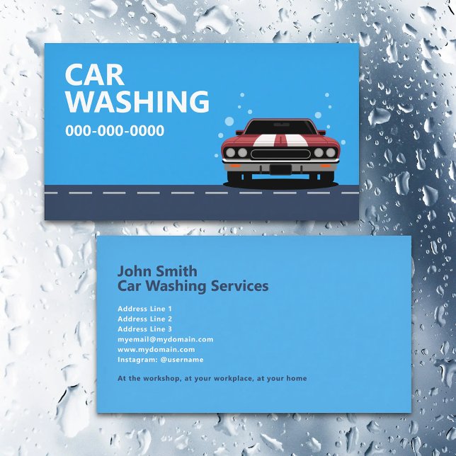 Carte De Visite Lavage de voiture (Car Washing Business Card)