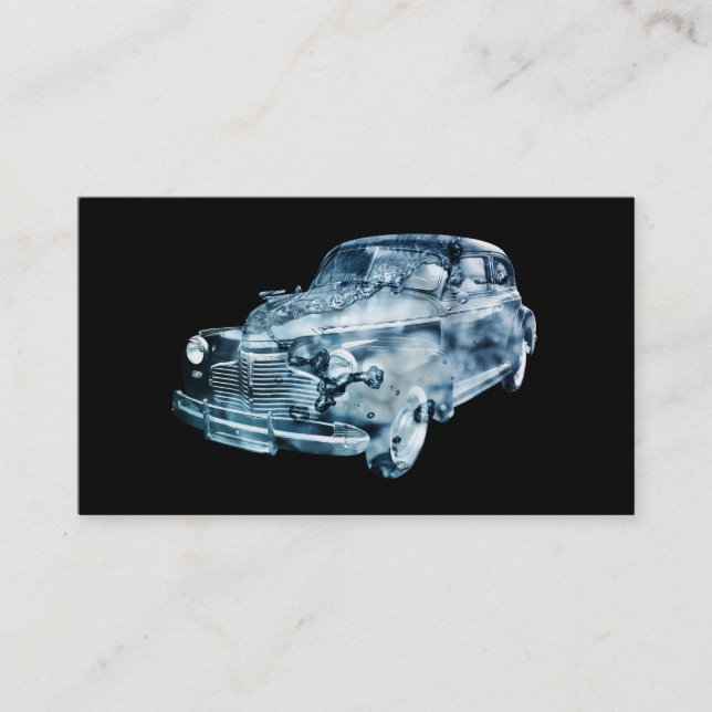 Carte De Visite lavage de voiture double exposition (Devant)