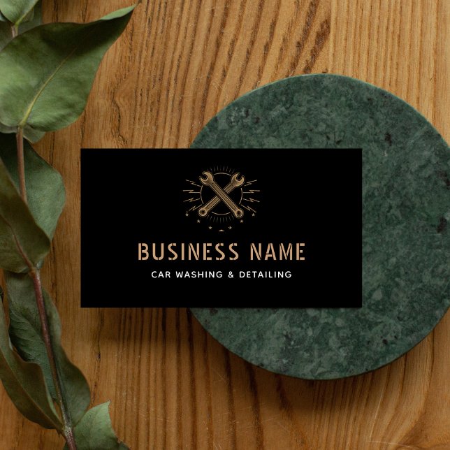 Carte De Visite Lavage de voiture et détails Outils de service méc (Créateur téléchargé)
