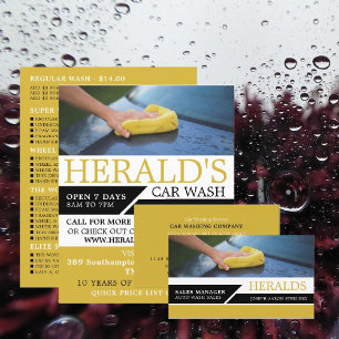 Carte De Visite Lavage De Voiture, Lavage Automatique, Service De