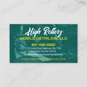 Carte De Visite Lavage de voiture mobile Détail de la pression de