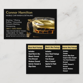 Carte De Visite Lavage de voiture mobile Détail de la pression Lav