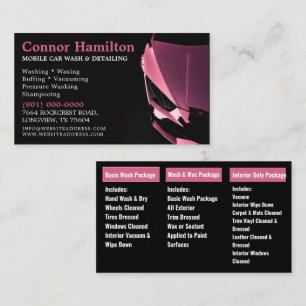 Carte De Visite Lavage de voiture mobile Détail de la pression Lav