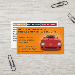Carte De Visite Lavage de voiture mobile Détail de la pression Lav