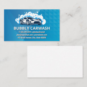 Carte De Visite Lavage de voiture   Nettoyant auto