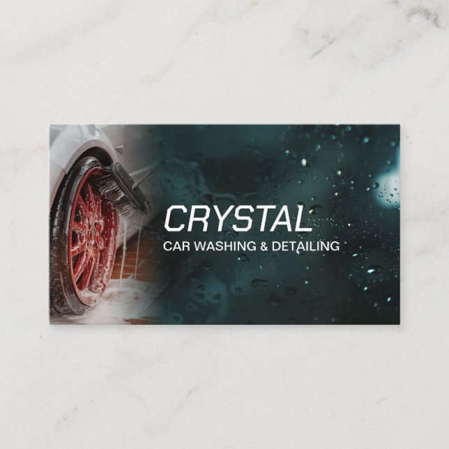Carte De Visite Lavage de voiture professionnel et détails de l'au (Devant)