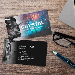 Carte De Visite Lavage de voiture professionnel et détails de l'au