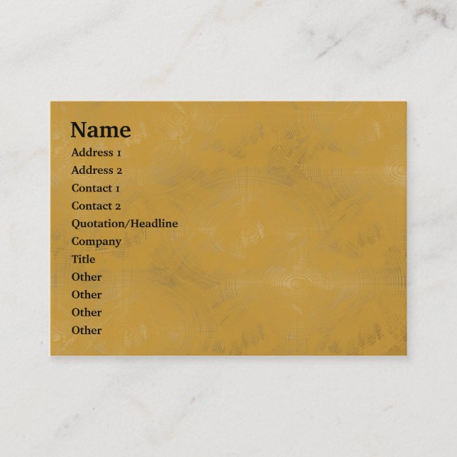 Carte De Visite Lavage en ocre - Customisé (Devant)
