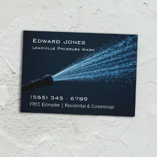 Carte De Visite Lavage sous pression moderne Deep Blue Power