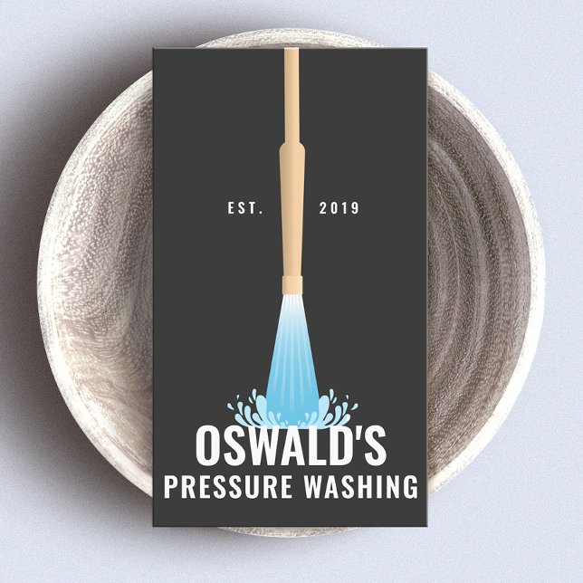 Carte De Visite Lavage sous pression, pistolet à lessive Gold Powe (Créateur téléchargé)