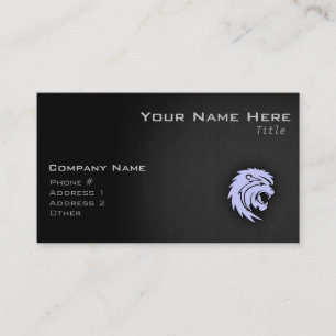 Carte De Visite Lavande Bleu Lion Leo