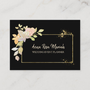 Carte De Visite *~* Lavande d'or Fleurs de Parties scintillant ros