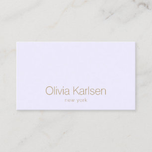 Carte De Visite Lavande moderne professionnelle simple