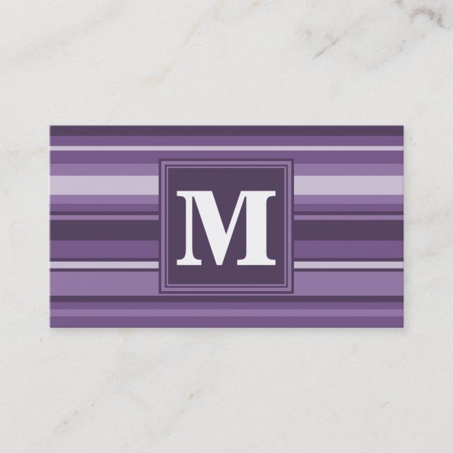 Carte De Visite Lavande monogramme (Devant)