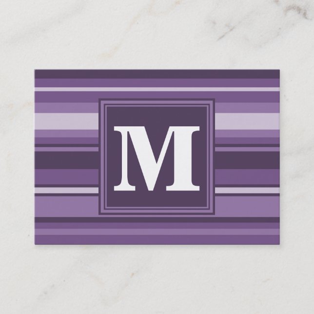 Carte De Visite Lavande monogramme (Devant)