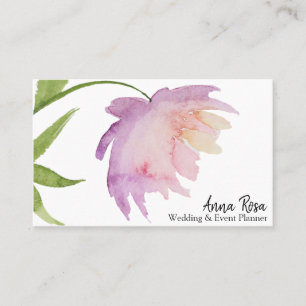 Carte De Visite *~* Lavande rose Elegant Aquarelle Peony Floral